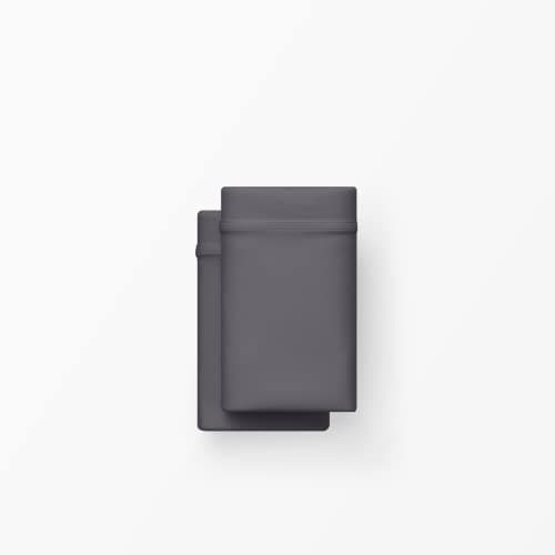 Purple SoftStretch Pillowcase Set, Standard Size, Bamboo Blend, Moisture-Wicking, Silky Smooth, Stormy Grey, Dark Grey, Fits Purple Pillows & More