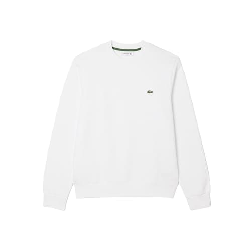 Lacoste Men's Classic Fit Fleece Sweatshirt, White, X-Large