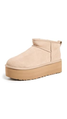UGG Women's Classic Ultra Mini Platform Fashion Boot, Sand, 8