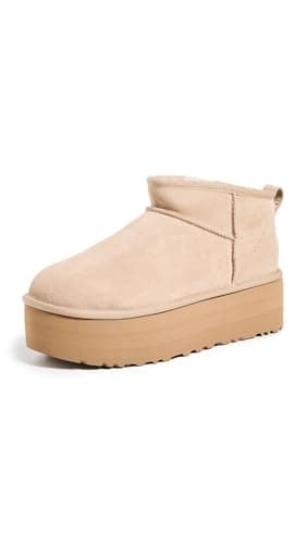 UGG Women's Classic Ultra Mini Platform Fashion Boot, Sand, 8
