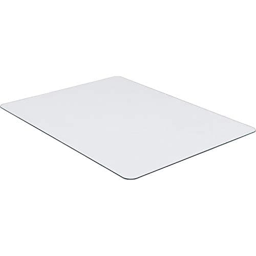 Lorell Tempered Glass Chairmat, 46" Width x 36" Depth x 0.25" Thickness, Clear, 1 Each