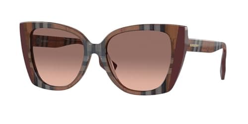 BURBERRY Sunglasses BE 4393 405413 Meryl Check Brown/Bordeaux Pin