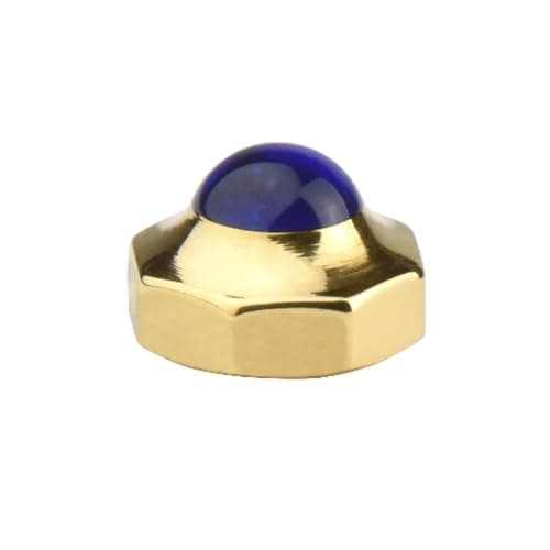 Ewatchparts 1 Watch Crown Compatible With Calibre De Cartier Tank Solo Watch 4.5mm Sapphire Gold Blue