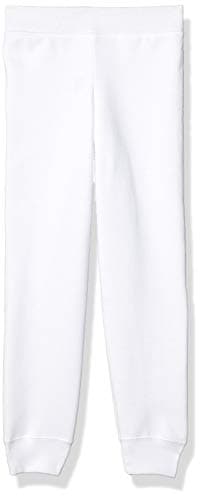 Hanes Girls Comfortsoft Ecosmart Jogger Sweatpants, White, Small US