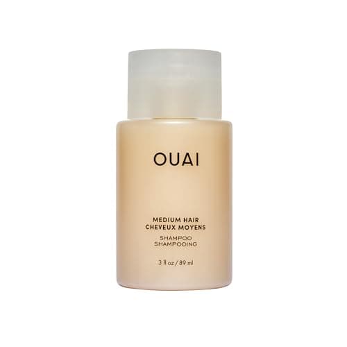 OUAI Medium Shampoo Travel Size - Hydrating Shampoo with Coconut Oil, Babassu, Kumquat Extract & Keratin - Strengthens, Nourishes & Adds Shine - Paraben & Sulfate Free Hair Care Products (3 Oz)