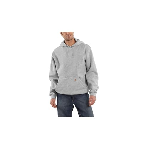 Carhartt Mens Loose Fit Midweight Sweatshirt Athletic Hoodies, Heather Gray, Large US