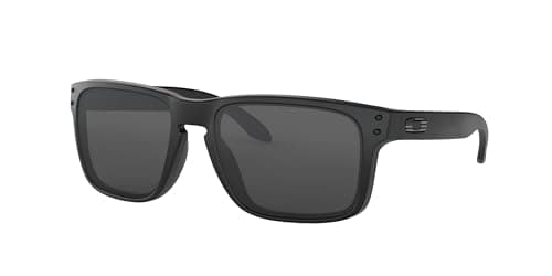 Oakley Men's OO9102 Holbrook Square Sunglasses, Matte Black Tonal Icon/Grey, 57 mm