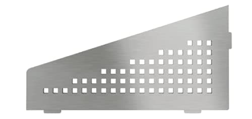 Schluter Systems Quadrilateral Corner Shelf-E -Square Design - Brushed Stainless Steel (SES3D3EB) Kerdi-Line Shower Accessory