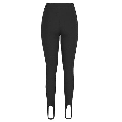 DASAYO Lightning Deals of Today Prime Leggings for Women Shaping Tummy Control High Waist Gym Fitness Pant Solid Color Stirrup Yoga Pants Yoga Pants Black M