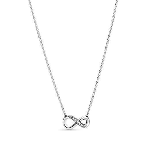 PANDORA Sparkling Infinity Collier Necklace - Great Gift for Her - Stunning Women's Jewelry - Sterling Silver & Cubic Zirconia - 19.7"