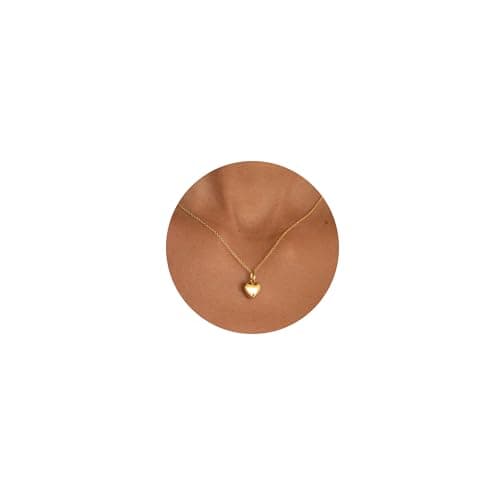 zvcofun Heart Necklaces for Women - Dainty 14K Gold Plated Small Heart Pendant Necklace Simple Gold Choker Necklace Cute Trendy Stuff Jewelry for Women Gifts