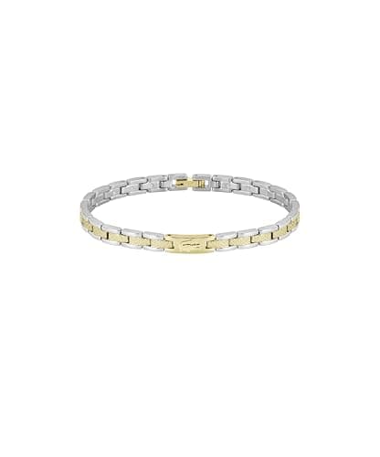 Lacoste Metropole Bracelet – Unisex H-Link with Crocodile Clasp – Adjustable Polished Finish Accessory