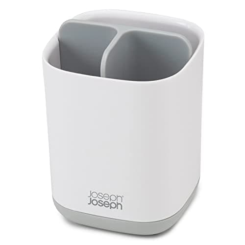 Joseph Joseph Easy-Store - Compact Toothbrush Holder Caddy Bathroom Storage , Grey/White, Regular