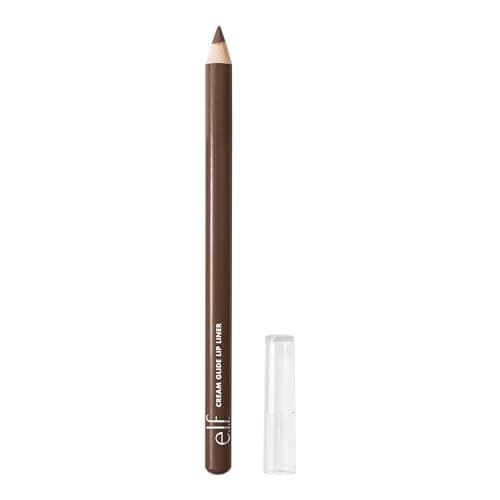 e.l.f. Cream Glide Lip Liner, Highly-Pigmented Pencil For Shaping & Sculpting Lips, Semi-Matte Finish, Vegan & Cruelty-Free, Dark Cocoa