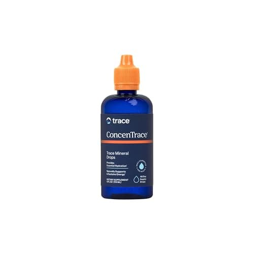 Trace Minerals ConcenTrace Trace Mineral Drops - Liquid Supplement for Bone & Joint Support - Aids Hydration & Electrolyte Restoration - Unflavored-Original, 4 fl oz (48 Servings)