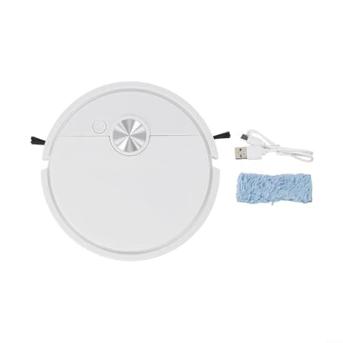 Robot Vacuum Cleaner with Sweeping and Wet Mopping Functions Smart Navigation Multiple Cleaning Modes Large Dustbin Capacity Anti-Collision and Anti-Drop Sensors White(White)