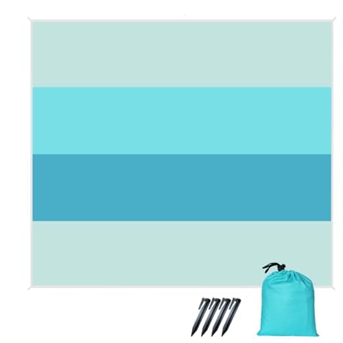 LOTTAFUN 6.5ft Sand Proof Water Resistant Beach Blanket - Lightweight Mat for Outdoor Picnic Camping