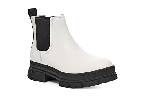 UGG Women's Ashton Chelsea Boot, White, 8