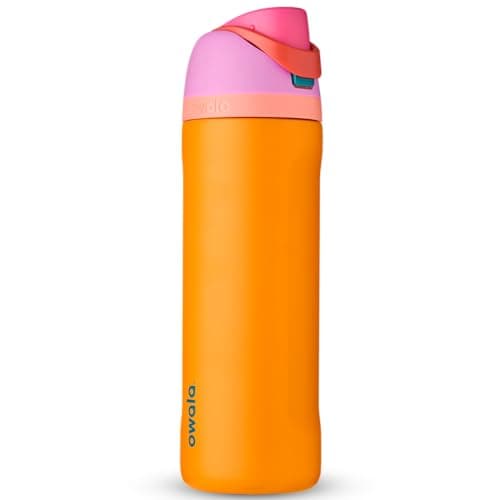 Owala FreeSip Insulated Stainless Steel Water Bottle with Straw for Sports, Travel, and School BPA-Free Sports Water Bottle, 24 oz, Tropical