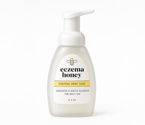 ECZEMA HONEY Gentle Foaming Hand Soap - Gentle Cleanser for Dry Hands - Non-Toxic Unscented Hand Soap - Natural Hand Cleaner for Bathroom & Kitchen - Organic Honey Handwash (8.4 Oz)