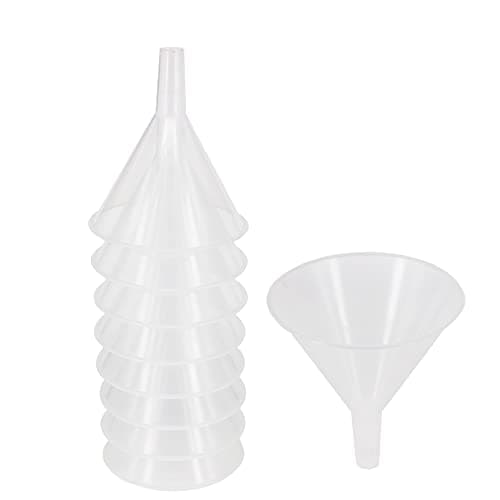8 Pack Multi-Purpose Plastic Funnels with Long Reaching Spout (4.7”) for Water Bottle, Easy and Smooth Content Transfer by ZMYBCPACK