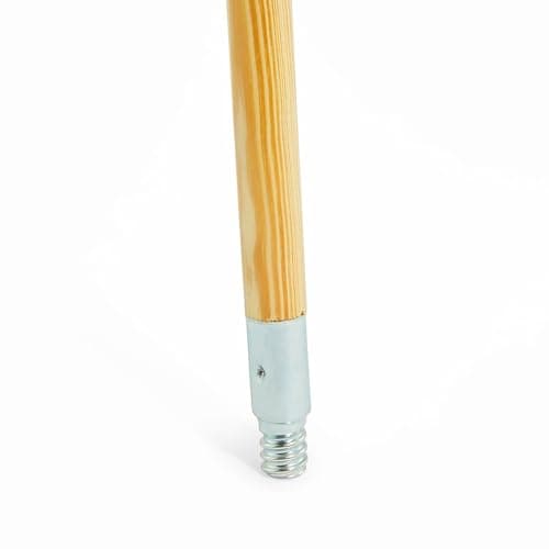 COASTWIDE 60-Inch Wood Push Broom Handle, Threaded Metal Tip (CW57741)