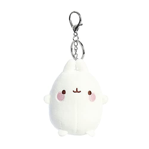 Aurora® Playful Molang Keychain Stuffed Animal - Adorable Characters - Playful Fun - White 4 Inches