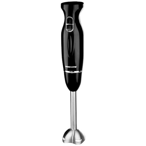 OVENTE Immersion Hand Blender, 300W Electric Handheld Portable Stick Mixer with 2 Mixing Speed and Stainless Steel Blades for Effortless Blending Smoothies, Shakes, Puree or Baby Food, Black HS560B