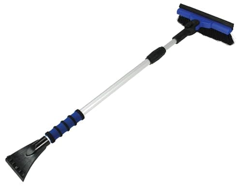 Mallory 583-EP Snow Brush with Pivot Head and Aluminum 34 to 52 in Extension Pole, Assorted Color