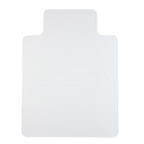Staples Office Chair Mat, Clear Floor Mats with Lip, Flat-Pile Carpets, Extended Under-Desk Coverage, 48 x 36 Inch, Smooth Glide
