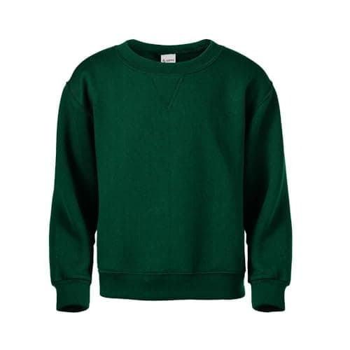 Soffe MJ Boys 8-20 Crew Sweatshirt, Dark Green, Medium