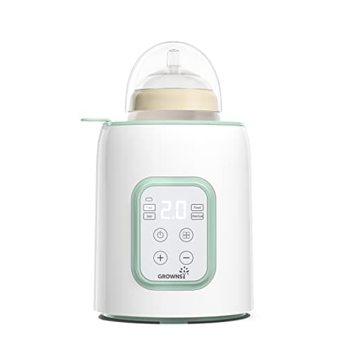 Grownsy Baby Bottle Warmer, 8-in-1 Fast Baby Milk Warmer with Timer for Breastmilk or Formula, Accurate Temperature Control, 24H Keep, Food Heater&Defrost BPA-Free Bottle Warmer for All Bottles- Green