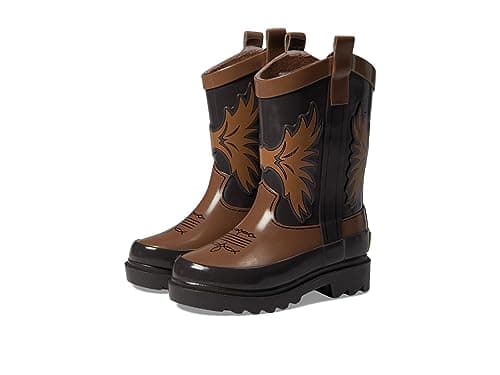 Western Chief Kids Western Cowboy Rain Boot, Brown, 9