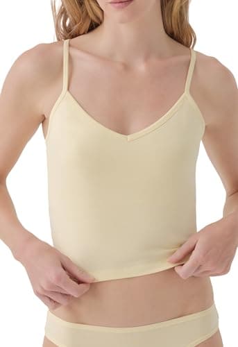 Pact Organic Cotton Women's Everyday Shelf Bra Cropped Camisole Butter