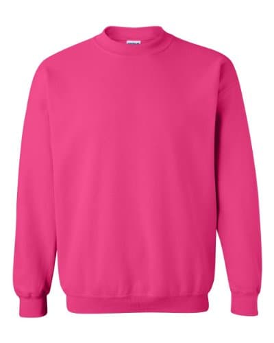 Gildan, Fleece Adult Crewneck Sweatshirt Style, (G1800). Safety Pink X-Large