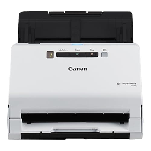 Canon imageFORMULA R40 Office Document Scanner For PC and Mac, Color Duplex Scanning, Easy Setup For Office Or Home Use, Includes Scanning Software