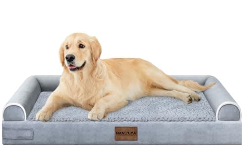 Large Dog Bed Orthopedic Washable: Beds Bolster XL Bed Large Big Dogs Memory Foam Couch Sofa Waterproof with Removable Cover