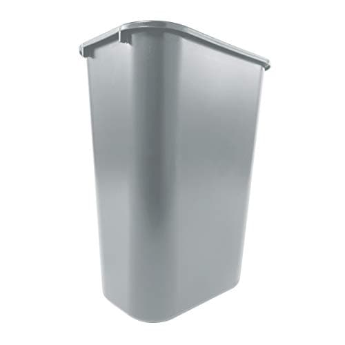 Rubbermaid Commercial Products Fg295700Gray Plastic Resin Deskside Wastebasket, 10 Gallon/41 Quart, Gray