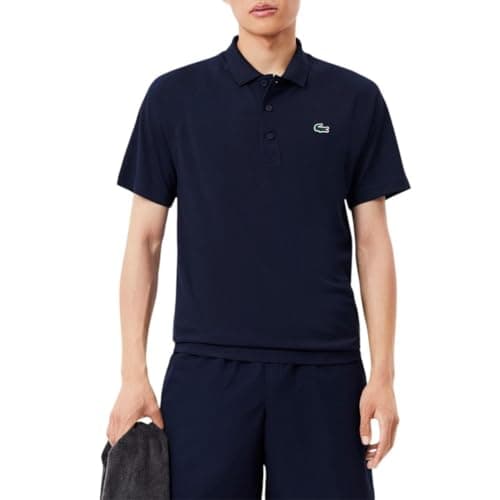 Lacoste Men's Regular Fit UV Protect Golf Polo Shirt, Navy Blue, Medium