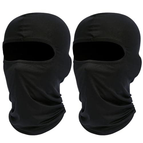 ROXUN Ski Mask Balaclava Shiesty, 2 Pack Neck Gaiter Motorcycle UV Protector Cooling for Men/Women Black
