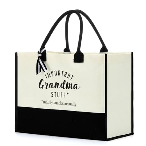FORBIDDEN PAPER Grandma Tote Bag - Beach Bag, Nana & Grandmother Gift Ideas for Mothers Day, Retirement, Christmas & Trip