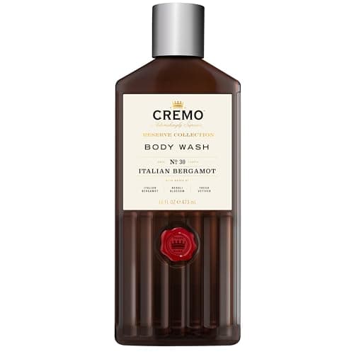 Cremo Body Wash Men, Notes of Italian Bergamot, Neroli Blossom, and Fresh Vetiver, Rich-Lathering Italian Bergamot, 16 Fl Oz