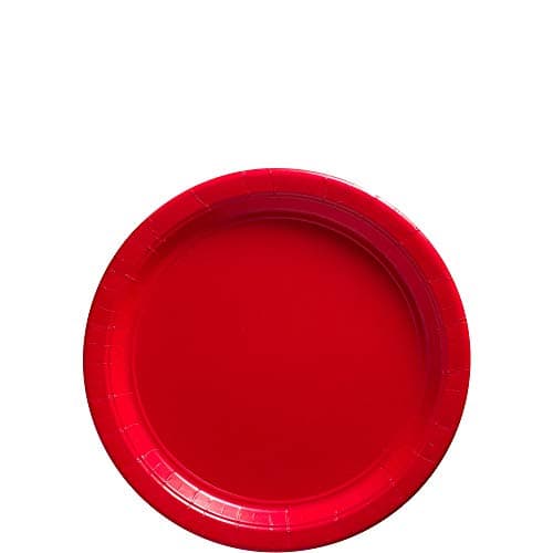 Amscan Apple Red Big Party Pack Paper Plates, 6 3/4", 50 Ct.