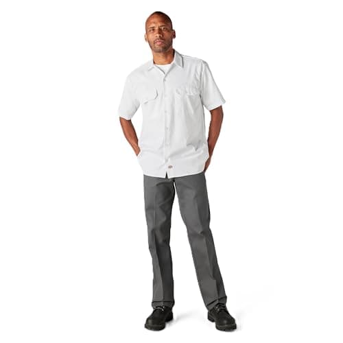 Dickies Short Sleeve Work Shirt, White, S