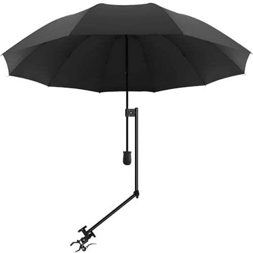 XLINGZA UPF 50+ Beach Umbrella with Adjustable Universal Clamp