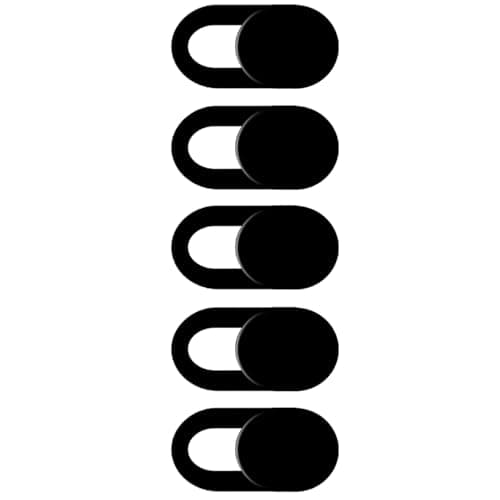 TENOC Webcam Cover, Camera Privacy Cover Slide for Laptop/Cell Phone/iPad/PC/Tablet, Protect Your Privacy and Security, 5 Pcs, Black