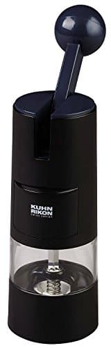 Kuhn Rikon Adjustable Ratchet Grinder with Ceramic Mechanism for Salt, Pepper and Spices, 8.5 x 2.25 inches, Black