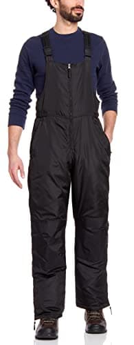 Bass Creek Outfitters Mens Snow Bib - Insulated Water-Resistant Overalls for Men - Winter Ski Pants and Outerwear (L-3X), Size Large, Black