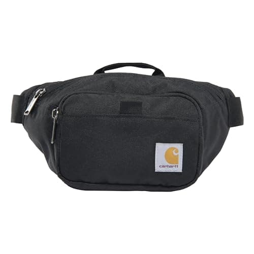 Carhartt Classic Adjustable Sling Bag, Durable, 600-Denier Water Resistant Hip Pack, Essential Waist Pack (Black)
