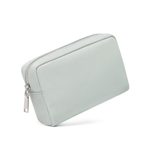 YONBEN Waterproof Makeup Bag Large Capacity Women's Classic Black Wash Bag Adjustable Partition Wash Bag Brush and Cosmetic Carrying Bag… (Grey)